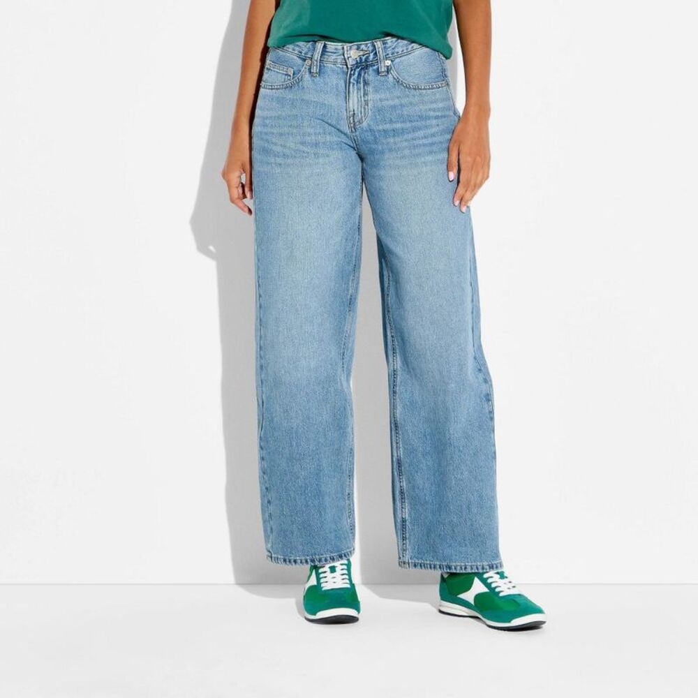 Women's Ultra Low-Rise Baggy Jeans - Wild Fable Light Wash 6 Long